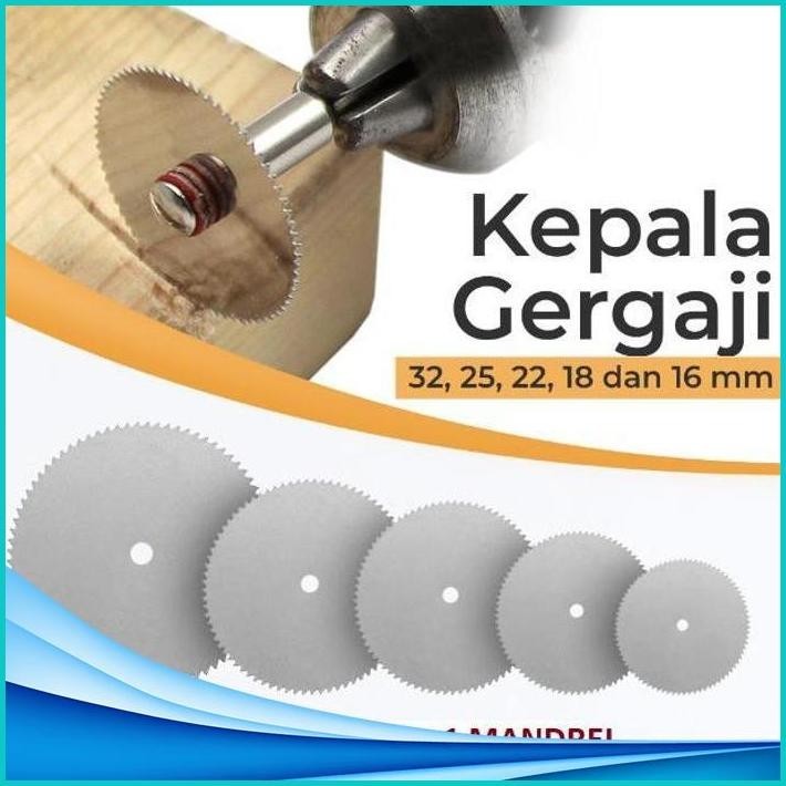 (HST) MATA GERGAJI MINI GRINDER BOR TUNER SET 5PCS DENGAN SATU MANDREL
