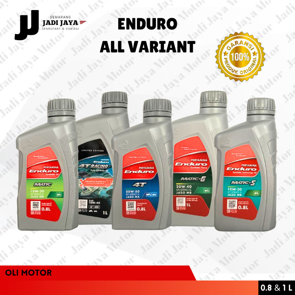 Oli Mesin Enduro Lengkap / Matic / 4T Racing / 4T / Matic S / Matic G