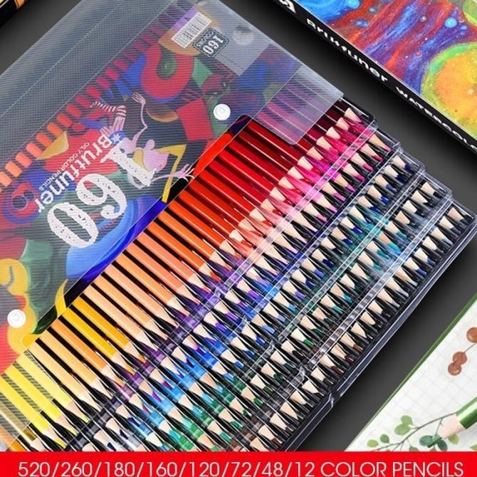 

Pensil Warna Brutfuner Painting Oil Pencil Artist Color Pencil Set 160