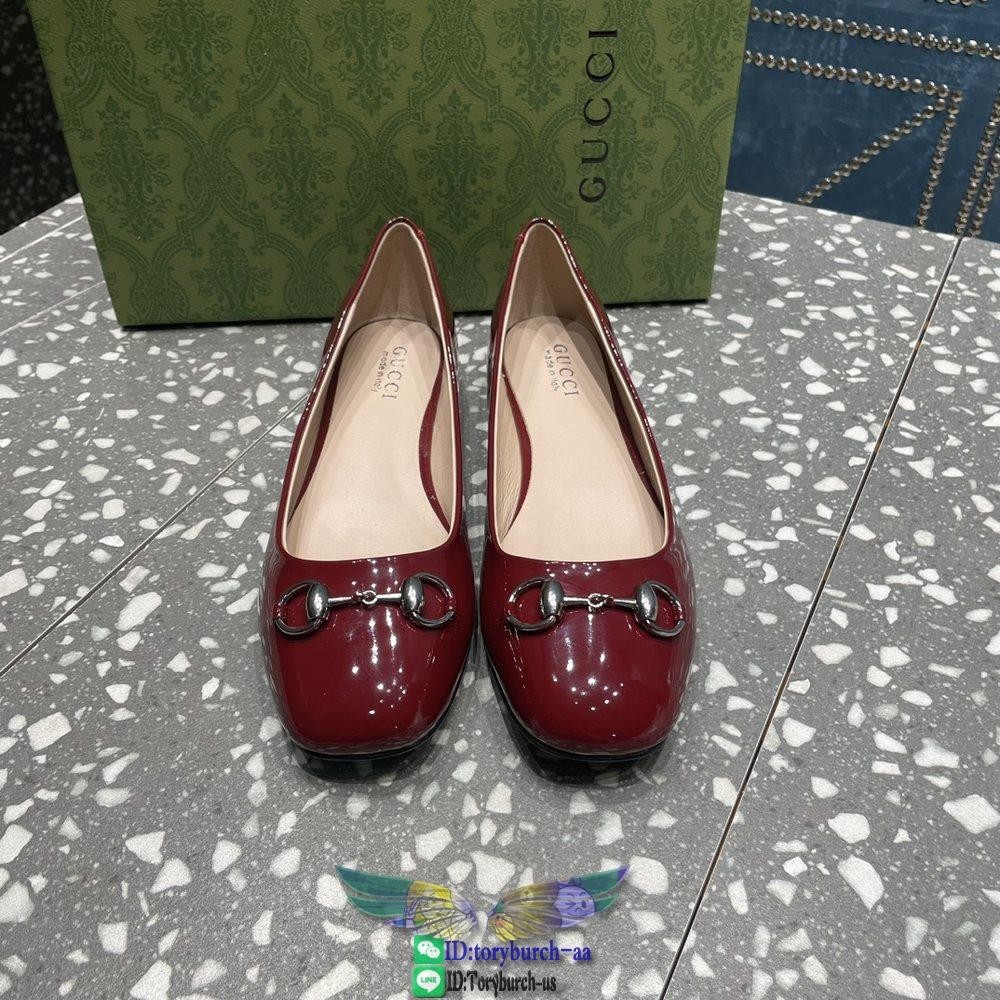 GU horsebit printing flat ballet boat shoes women's daily slip-on pump size35-42