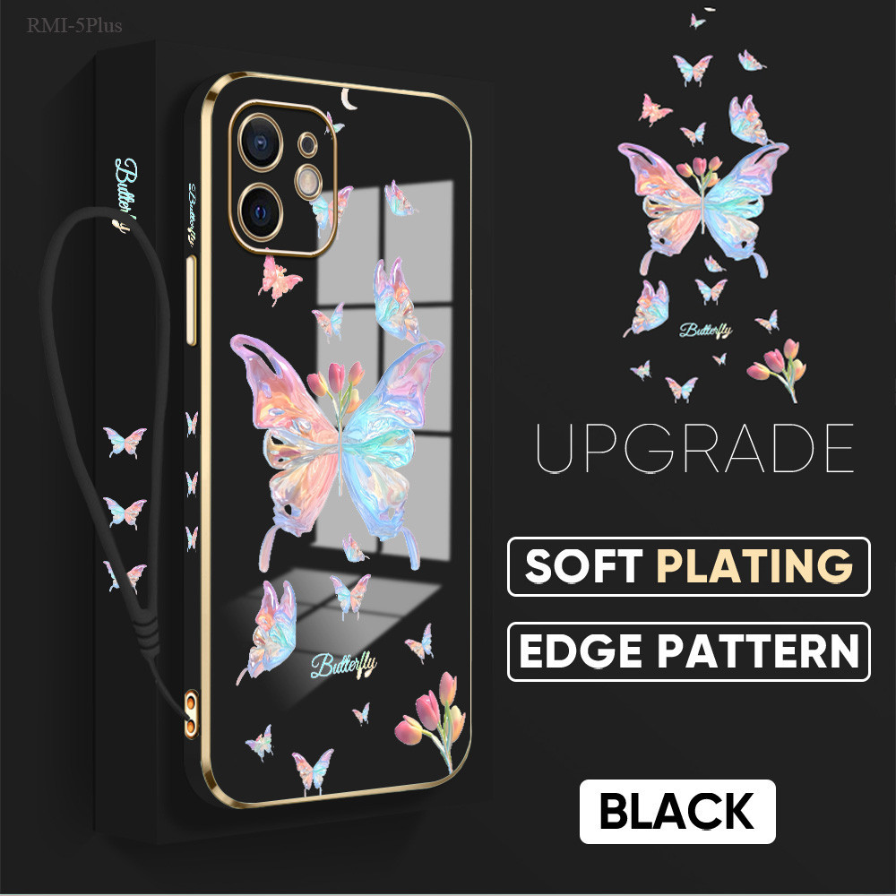 Casing Hp Untuk Xiaomi Redmi 5 Plus Case Lokal Stock Berlapis Tali Gratis Soft Phone Cassing Softcas