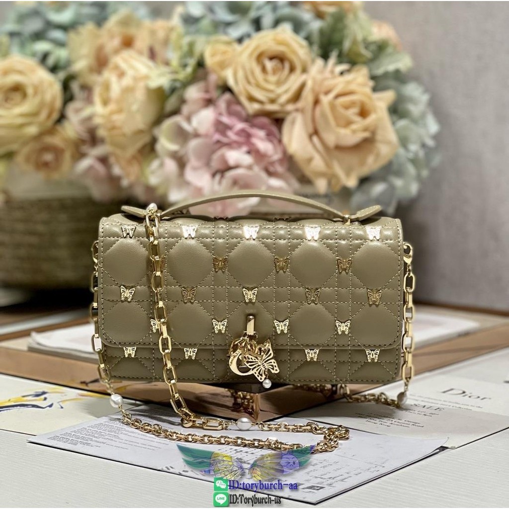 Dior pearl sling WOC cosmetic smartphone holder clutch chain crossbody envelope messenger flap
