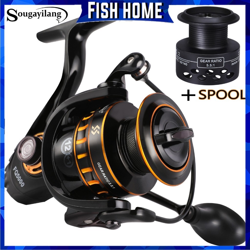 [BEST DEAL] Sougayilang spinning pancing reel 1000/5000 size 5.1:1 Kolokasi 12+1BB Baik untuk