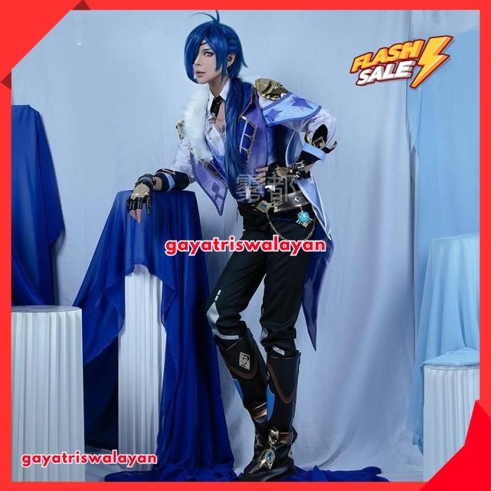 GENSHIN IMPACT COSPLAY KAEYA WIG BIRU MLANGE KAEYA WIG DIJAMIN GRATIS ONGKIR