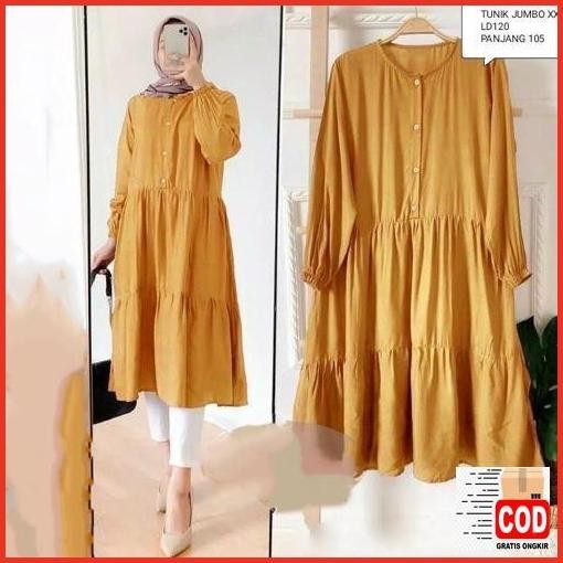 Bisa Cod Wiza Tunik/Tunik Jumbo/Ld102&120/Tunik Kerut Keliling/Tunik Susun/Tunik Wanita/Tunik Muslim