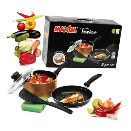 Panci Venice Set Peralatan Masak Frypan Spatula Sponge
