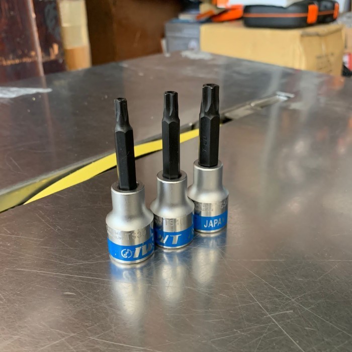 ] Mata sok bintang Lubang IWT 1/2" T30 T40 T50 star bit bos pump socket torx shock