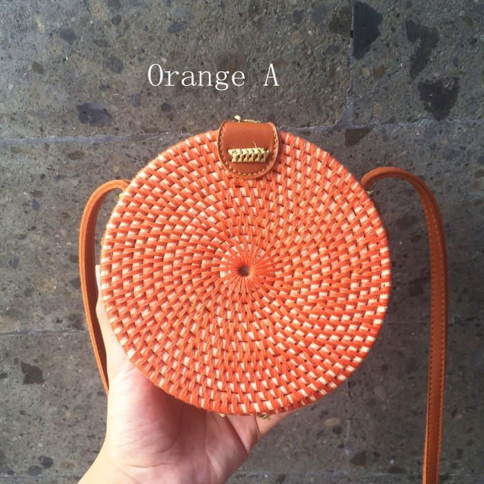 cusss order] Tas Rotan 15cm Slempang Bulat Bali Murah Supplier