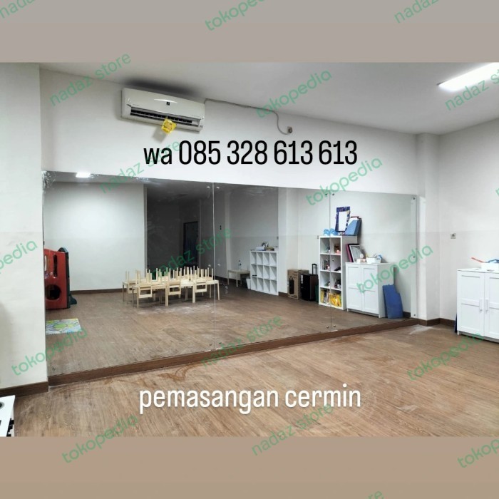 Ready Cermin dinding besar / kaca cermin dinding besar cermin dinding tempel