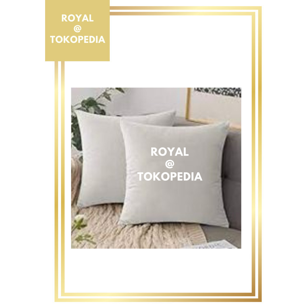 Ready IKGurli Sarung Bantal Kursi Katun 50x50 PutihPolos White Cushion Cover