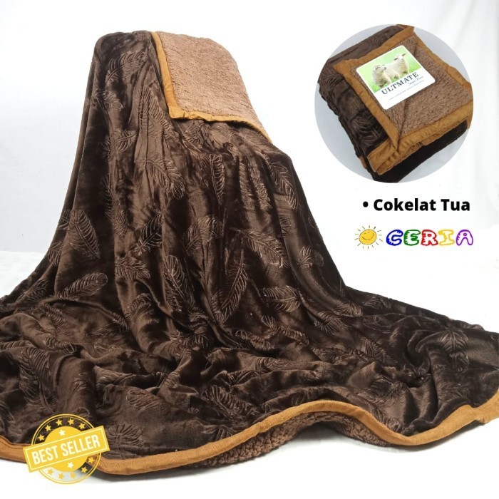 Ready Selimut Bulu Lembut Ultimate Bulu Domba Tebal 2 Lapis 150x200 Cm