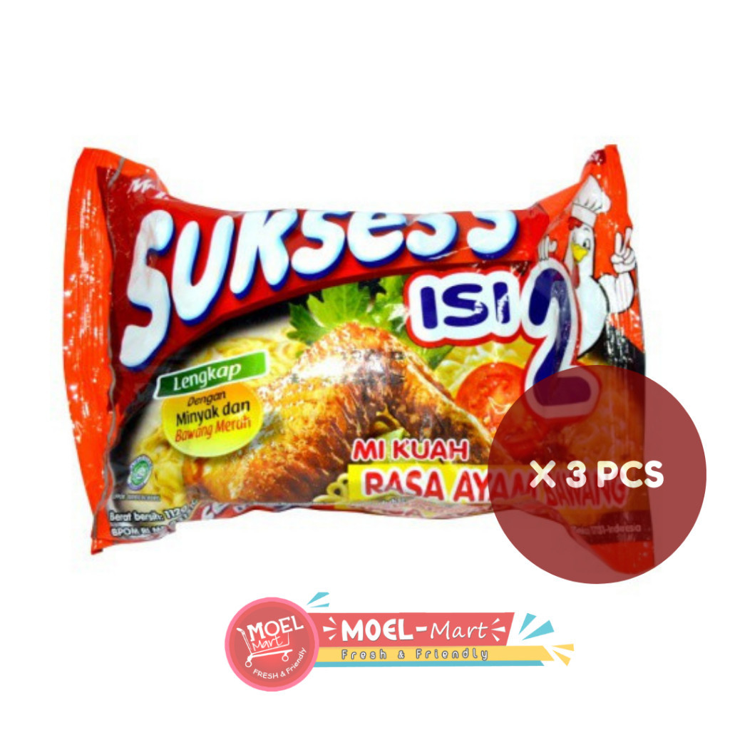 

SUKSES'S Mie Isi 2 Ayam Bawang 3pcs x 115gr
