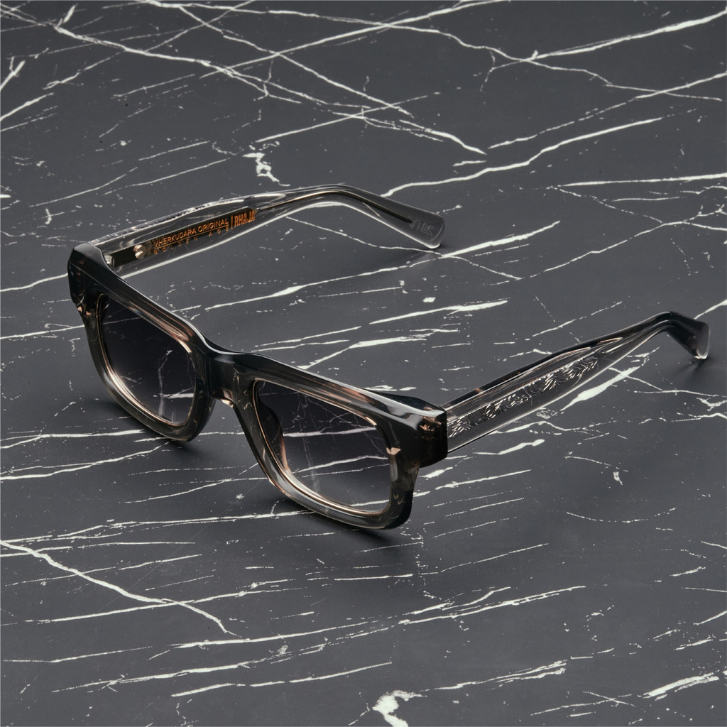 Vherkudara Acetate Rhaja Pearl River Gradation Grey Lens - 100% ORIGINAL RESMI