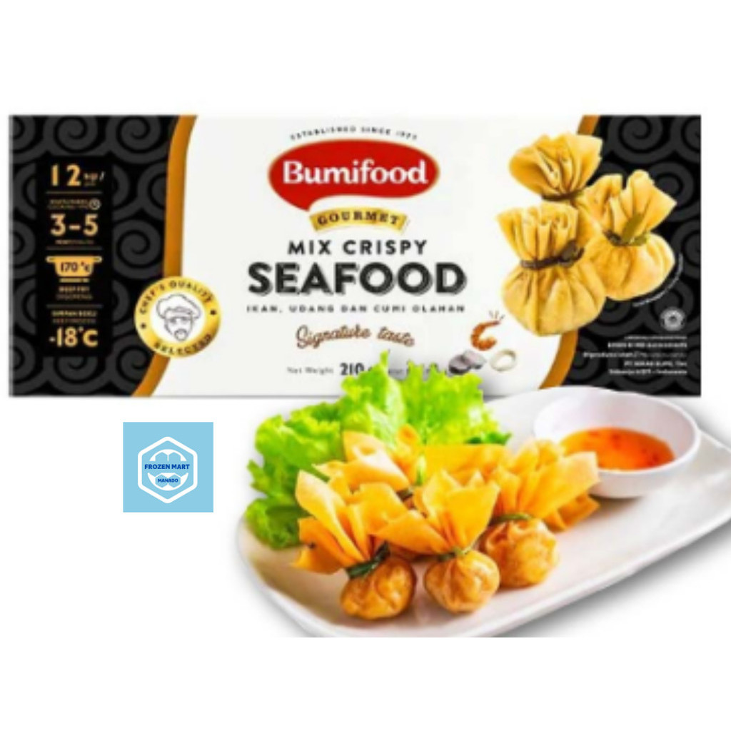 

Bumifood Gourmet Mix Crispy Seafood 210gr isi 10pcs - Depo Frozen Airmadidi