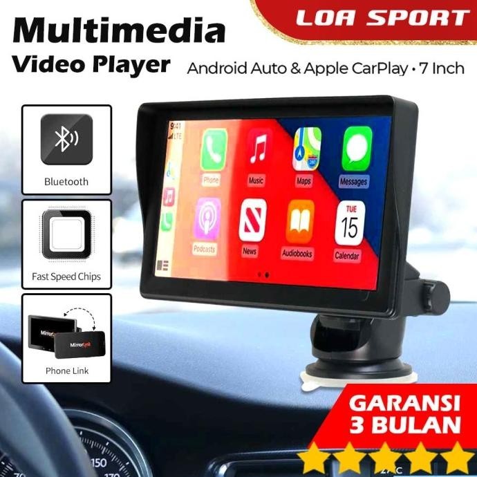 Layar Monitor Mobil Tempel 7 Inci Android Mirror Link Touchscreen .