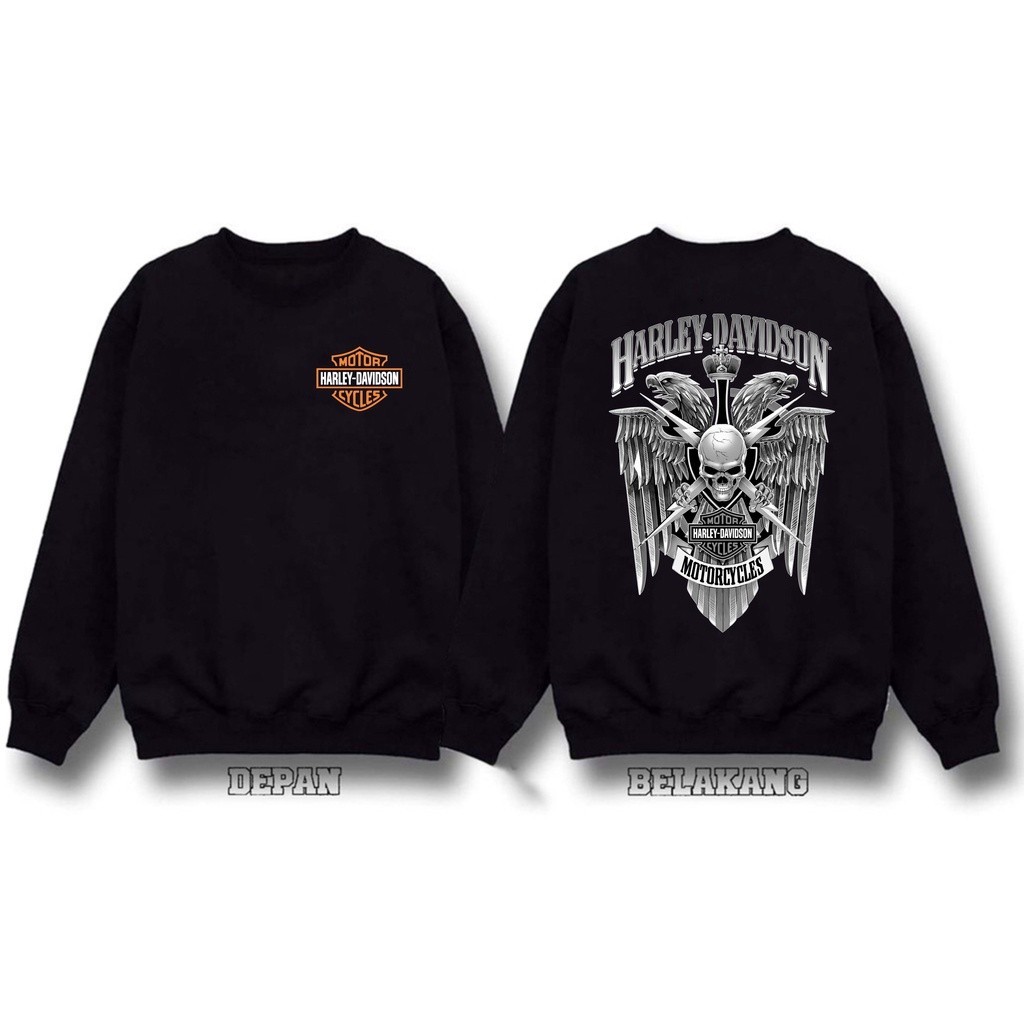 [NMDS COMPANY] PREMIUM CREWNECK JAKET SWEATER HARLEY DAVIDSON CLUB INDONESIA HDCI BIG SIZE JUMBO