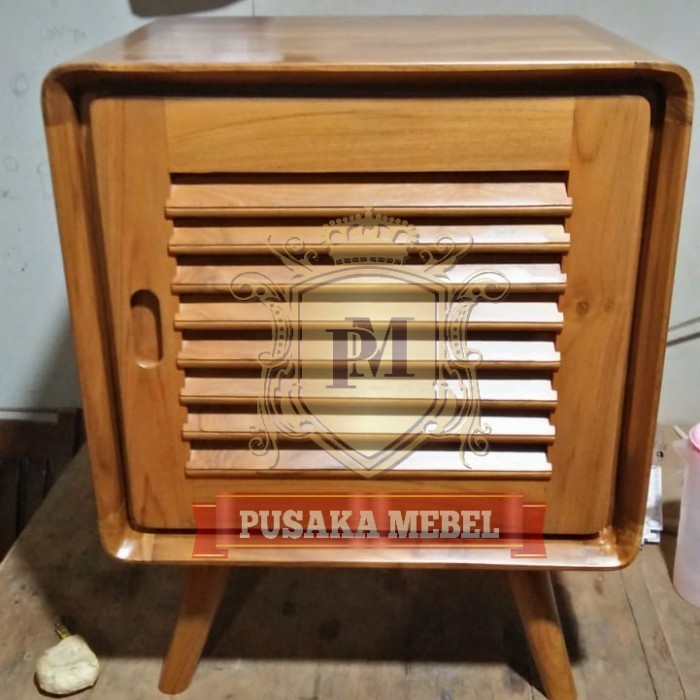 Nakas Jati Minimalis, Nakas Tempat Tidur Minimalis, Meja Nakas Jati