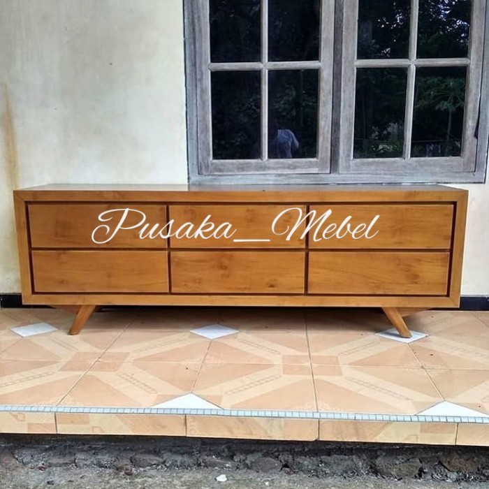 meja tv, bufet tv jati minimalis, cabinet rak tv jati minimalis, bufet
