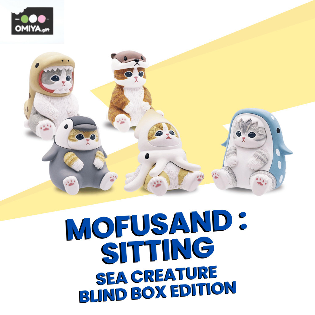 [BEST DEAL] OFFICIAL MOFUSAND MINI FIGURE SEA CREATURES NYAN SITTING / FIGURE MOFUSAND HIU DUDUK