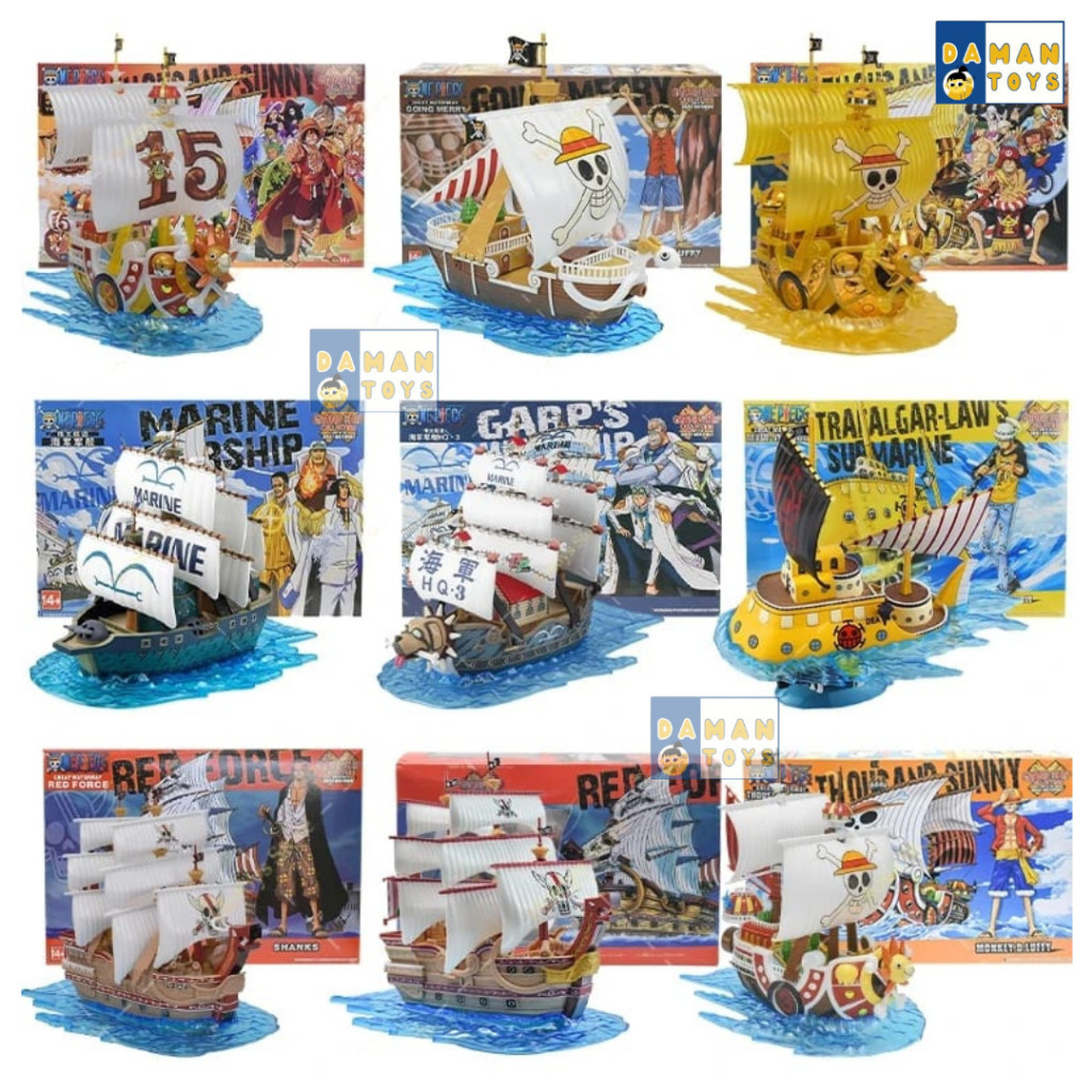 [BEST DEAL] Figure Kapal One Piece Going Merry Thousand Sunny Marine Garp MobyDick Diy