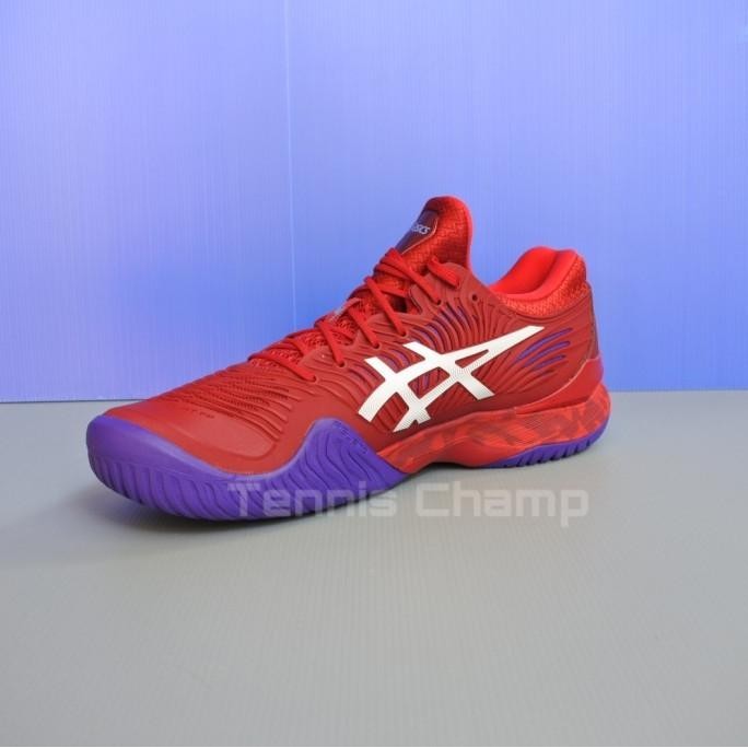 Sepatu Tenis Asics Court FF2 Novak Djokovic Men's Shoe Cranberry/White