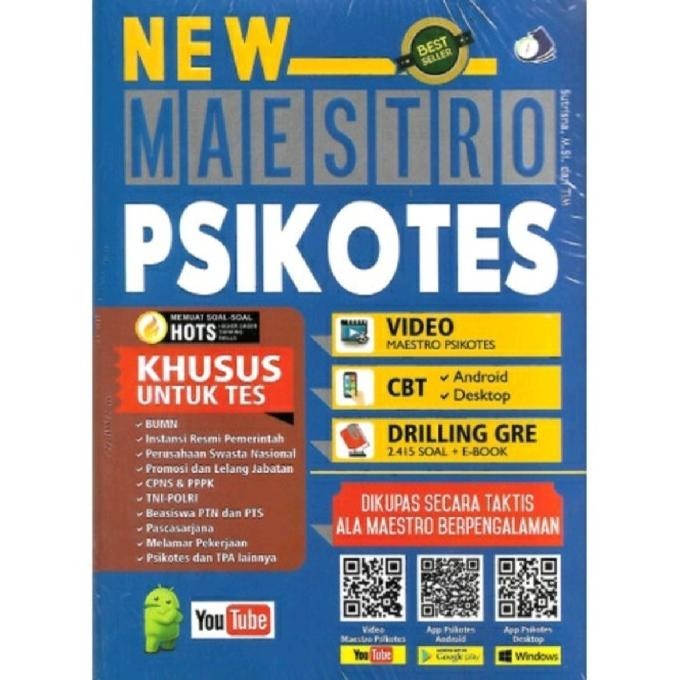 

BUKU TPA PSIKOTES MAESTRO PSIKOTEST KERJA BUMN CPNS Pasca Sarjana
