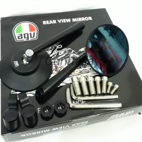 BDG Spion Bulat Retro AGV - Rizoma Original Full CNC Nmax W175 Vespa Vario150 Scoopy DLL TERLARIS