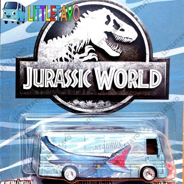 Hotwheels Jurassic World Hw Tour Bus - Park Mosasaurus Dinosaurus