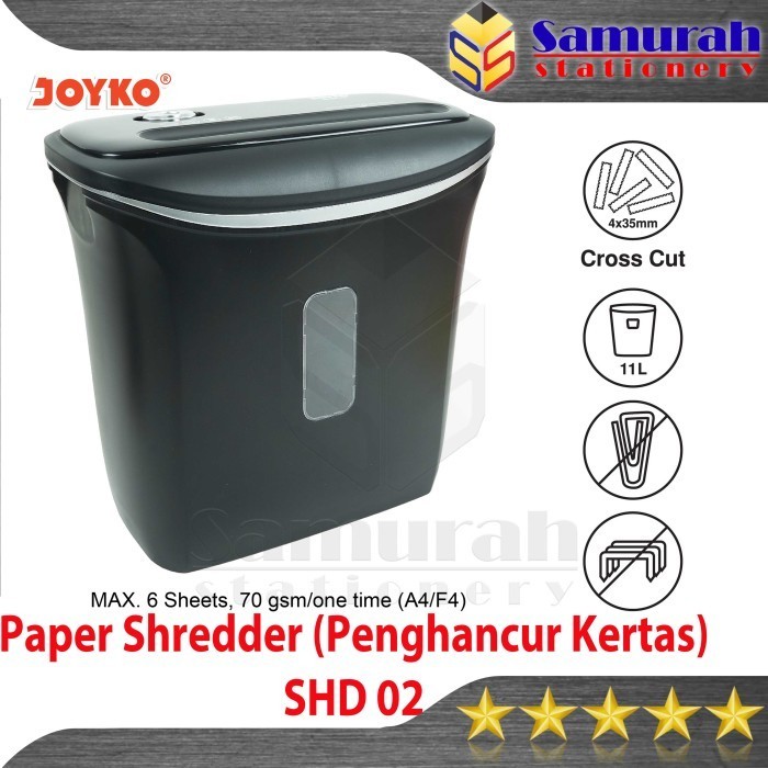 

Mesin Penghancur Kertas Joyko SHD 02 / Paper Shredder SHD-02 Micro Cut