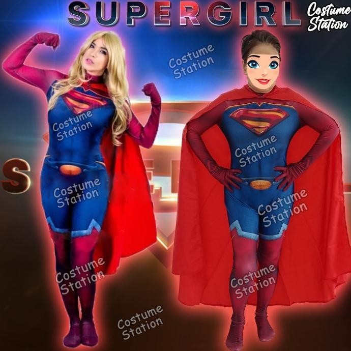 Kostum Supergirl / Costume Superwoman Superhero wanita dewasa