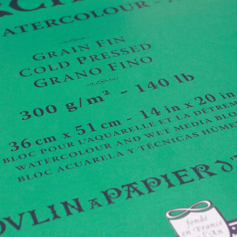 

Arches Aquarelle, 36X51Cm, 20Sheets, Cold Pressed, 300G