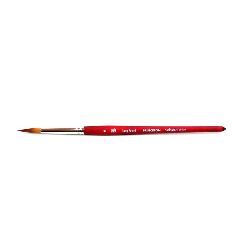 

Princeton Velvetouch Synthetic Short Handle Long Round Sz 8