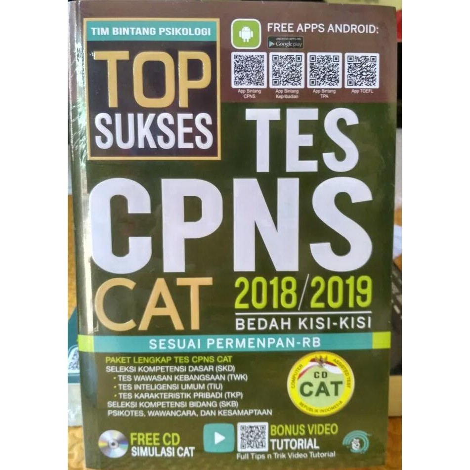 

BUKU TOP SUKSES TES CPNS CAT 2018 2019 BEDAH KISI KISI ORIGINAL