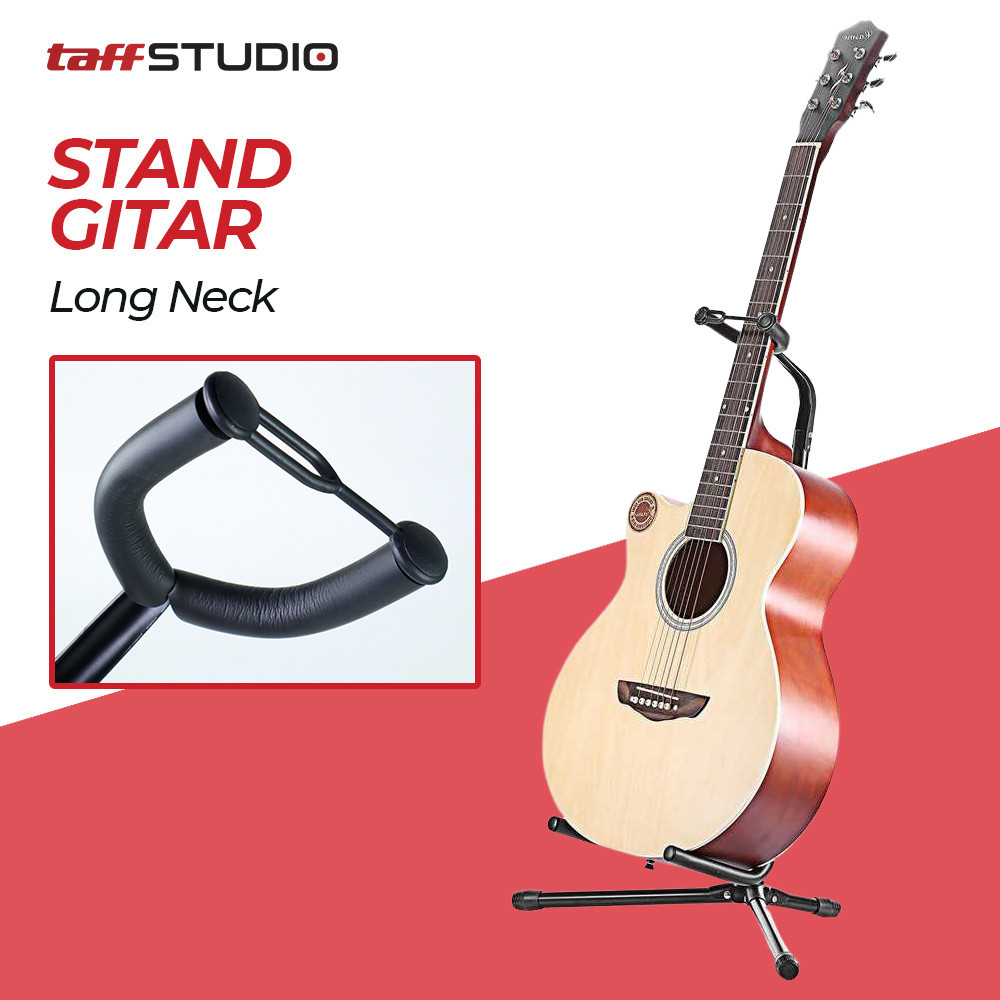 TaffSTUDIO Stand Gitar Long Neck Adjustable Guitar Stand Aluminium - HK00433 jogja