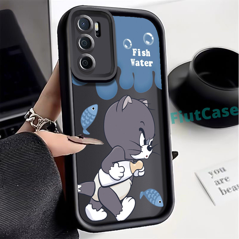 Casing Hp OPPO A16 OPPO A16s OPPO A54s Case mouse Cat Transparan Kesing Silikon Penutup Belakang Ces