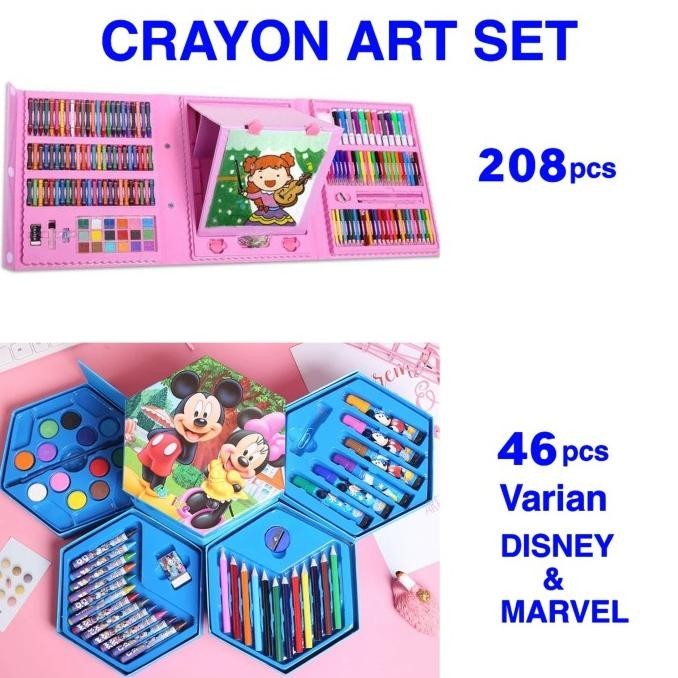 

Peralatan Gambar Lukis Lengkap 208Pcs Pensil Spidol Crayon Gift Kado