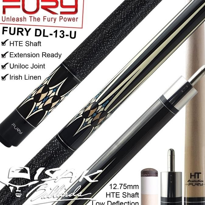 Fury Dl-13 Maple Pool Cue - 13 Mm - Billiard Stick Stik Biliar Bilyar