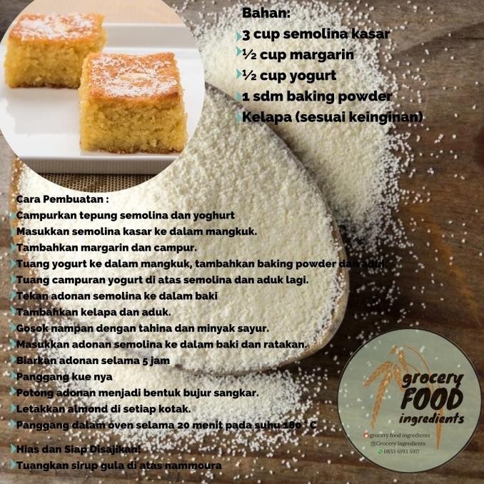 

Semolina Pasta Flour 25Kg / Gojek Fast Response / Semolina Flour
