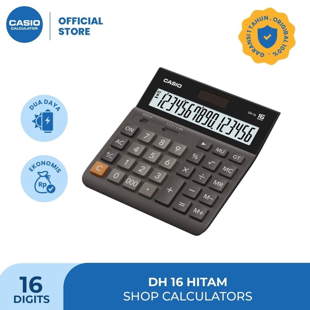 

promooo baru casio dh-16 -hitam - kalkulator kantor - 16 digit