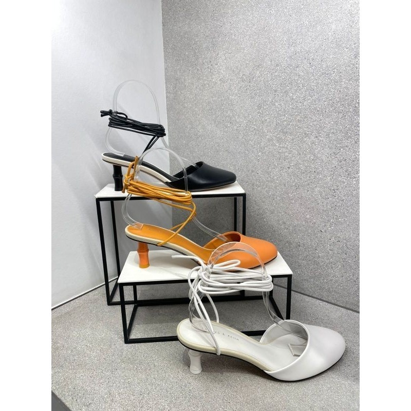 #1-60580263 Tropical Gilly - Jast[p] CK ORIGINAL COUNTER HEELS TALI BALI BAMBOO HEEL TIE AROUND PUMP