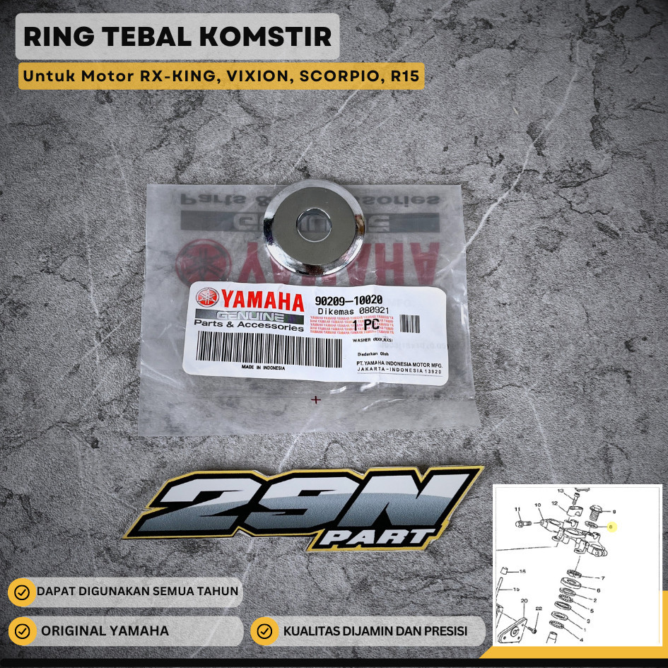 Ring komstir segitiga atas Rx King Rxk Rxking 90209-10020 Original