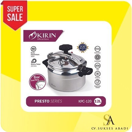 Terbaru Kirin Pressure Cooker Kpc-120 12 Liter Kpc120 Panci Presto 12L Kpc 120 Promo Terlaris