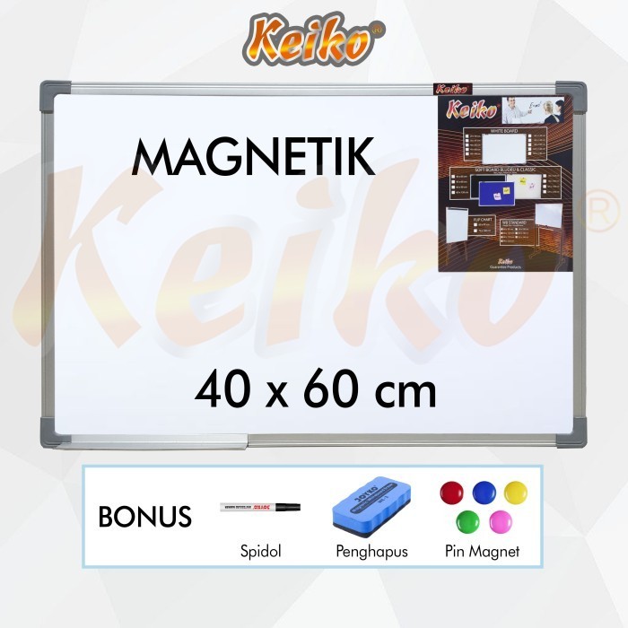 

Terlaris Papan Tulis Whiteboard Gantung Magnet Single Face Keiko 40 x 60 cm SALE