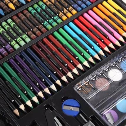 

fth-56 Crayon Anak Set 150 pcs Set Spidol Alat Menggambar Mewarnai Pensil Art Premium
