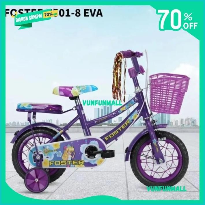 SEPEDA MINI ANAK PEREMPUAN 12 INCH MORISON BAN BUSA USIA 3 - 7 TAHUN BEST SELLER 