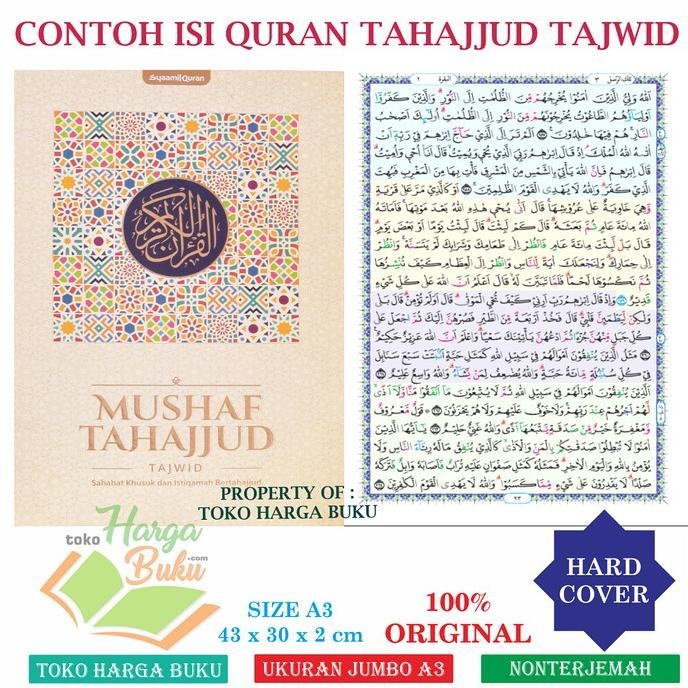 

Mushaf Tahajjud UKURAN JUMBO A3 HC Al Quran Kabir Besar untuk Tahajud