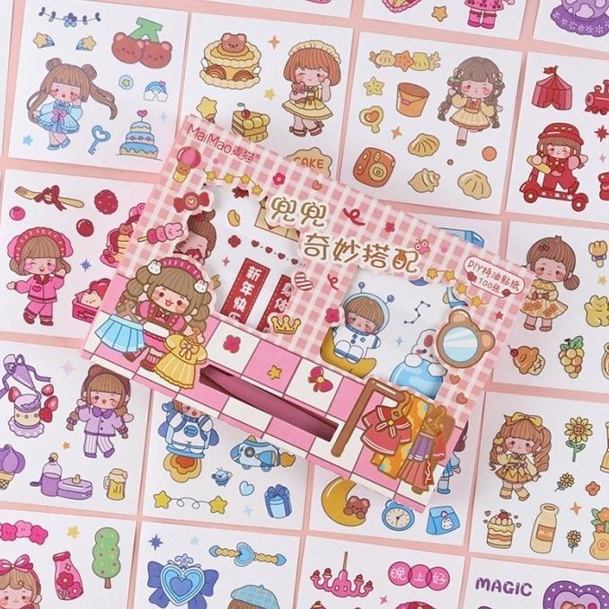 

OLH - Stiker Pet Korea MOMO 100 lembar Murah Cutting Sticker Murah Grosir St TERLARIS