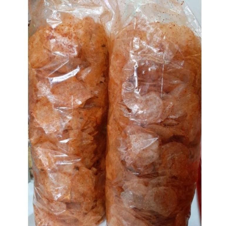 

KERIPIK KACA/KERIPIK BELING/KRIPCA RASA PEDAS BERAT 500 gram