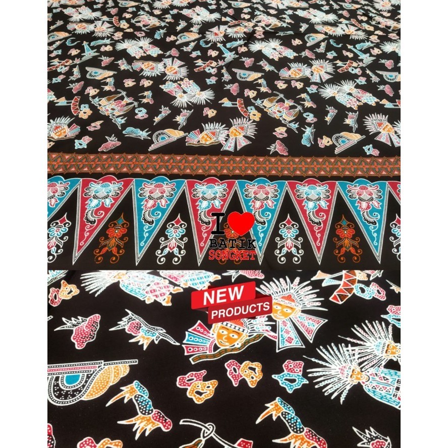 Katun Ondel Motif 7 Bahan Kain Batik Adat Betawi Monas Jakarta