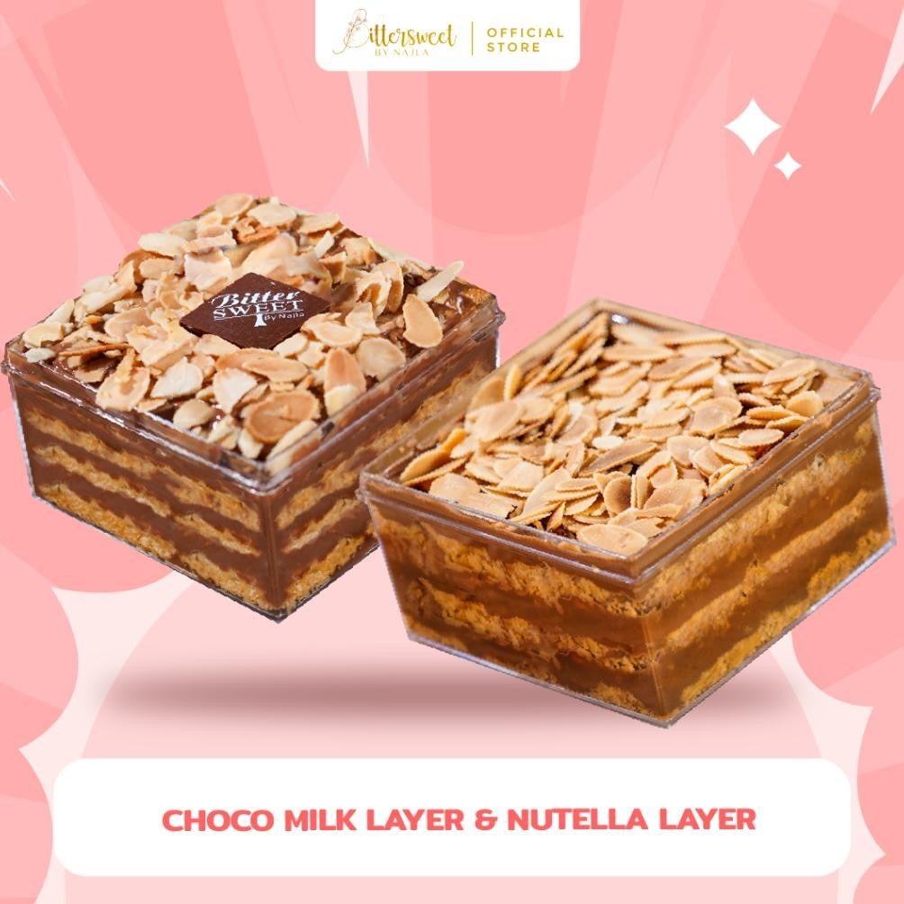 

Bittersweet by Najla - Choco Milk Layer & Nutella Layer